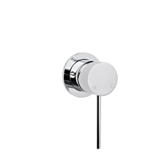 Round Wall Mixer 60mm Backing Plate  - Available in 5 Colours