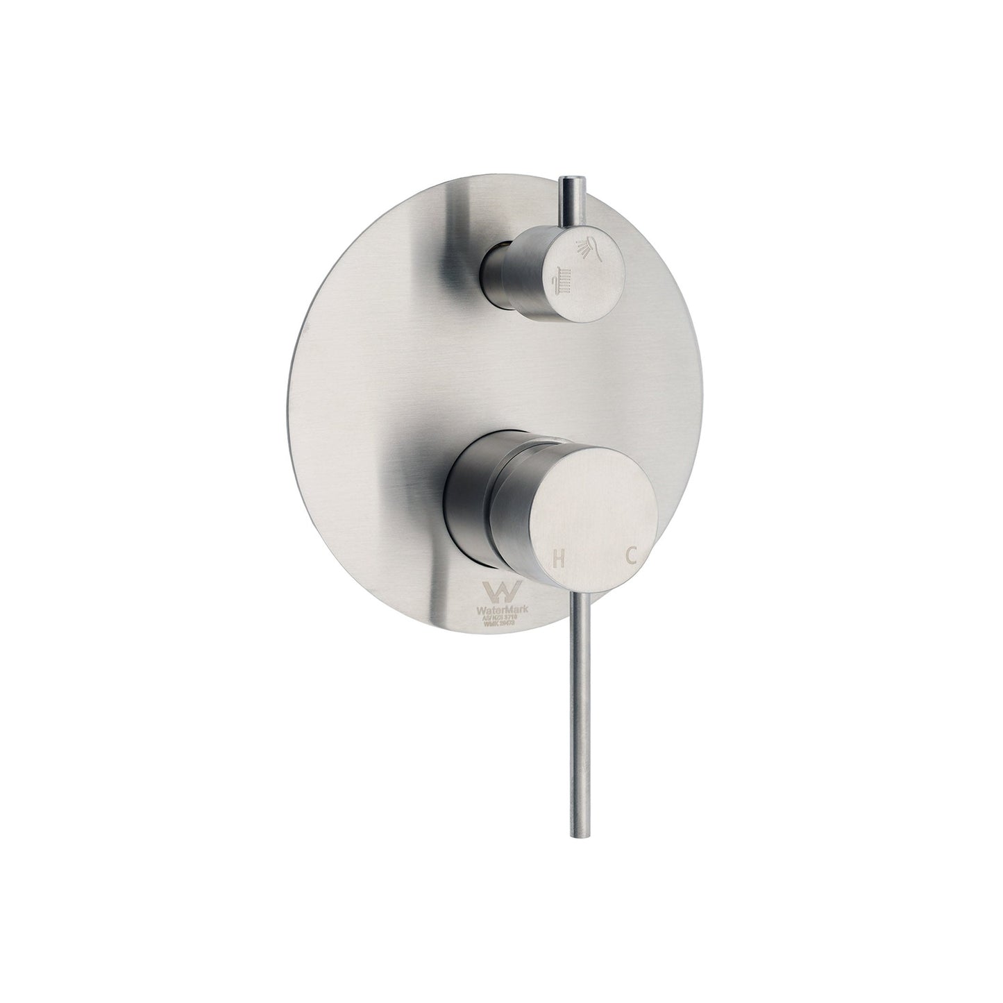 Round Wall Mixer with Diverter 140mm Backing Plate - Available in 5 Colours