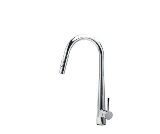 PIN GOOSENECK SPRAY PULL DOWN  Round Mixer - Available in 5 Colours