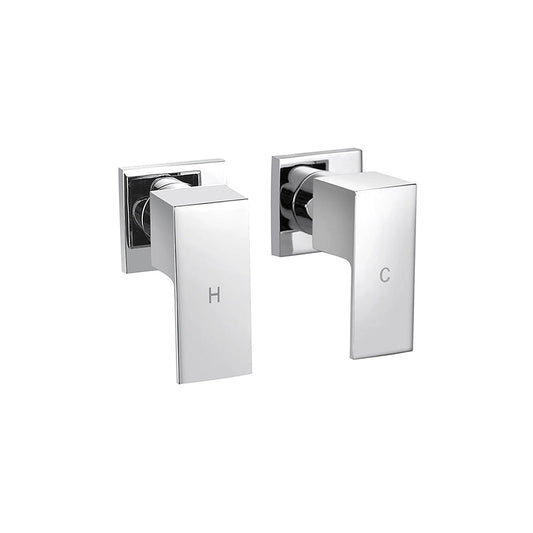 Twin Square hot & cold 1/4 Turn Tapware Handles - Available in 5 Colours