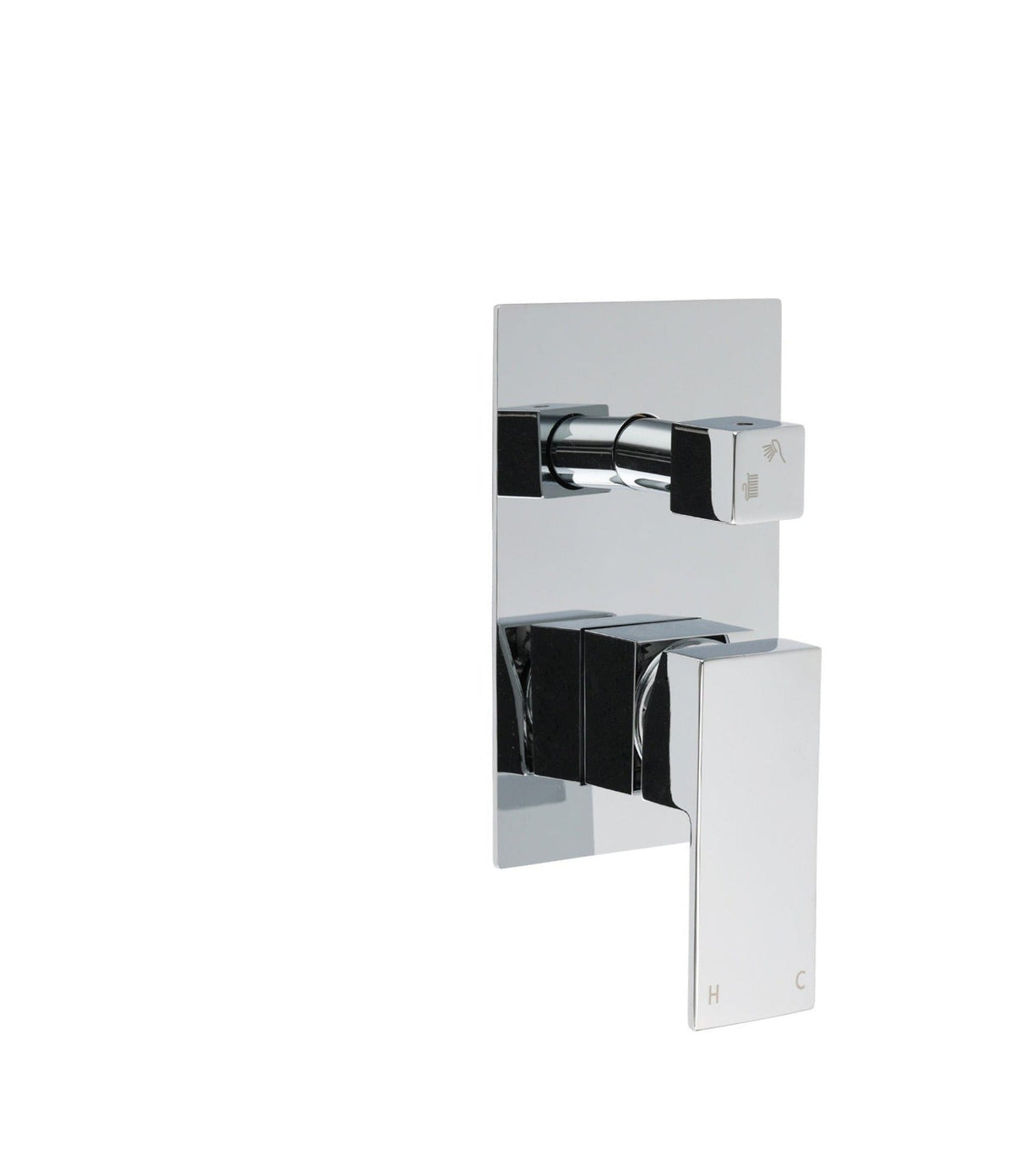 Square Wall Mixer with Diverter - Available in 5 Colours