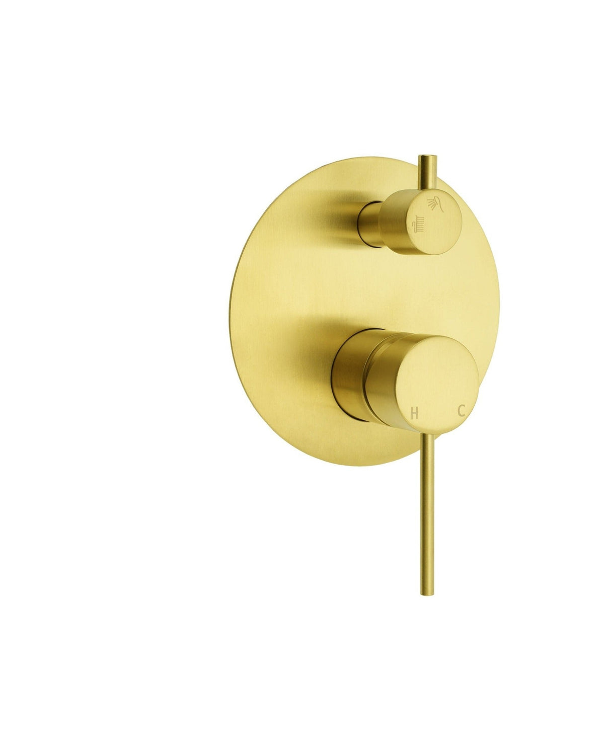 Round Wall Mixer with Diverter 140mm Backing Plate - Available in 5 Colours