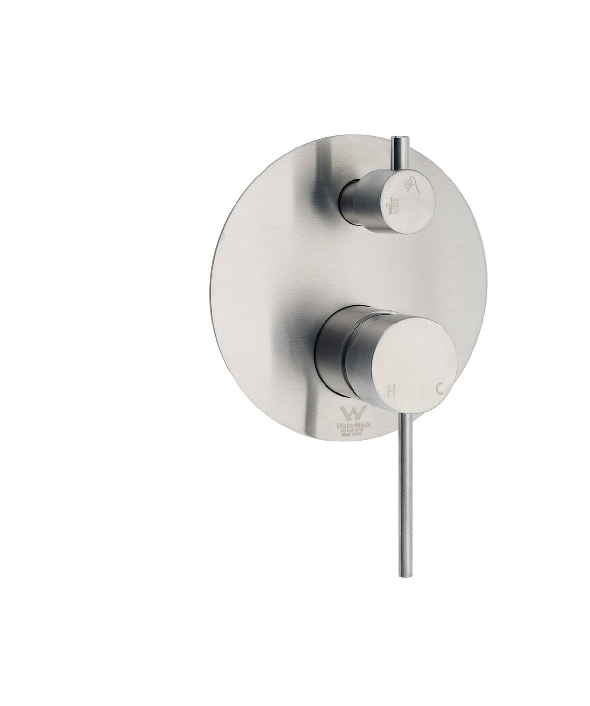 Round Wall Mixer with Diverter 140mm Backing Plate - Available in 5 Colours