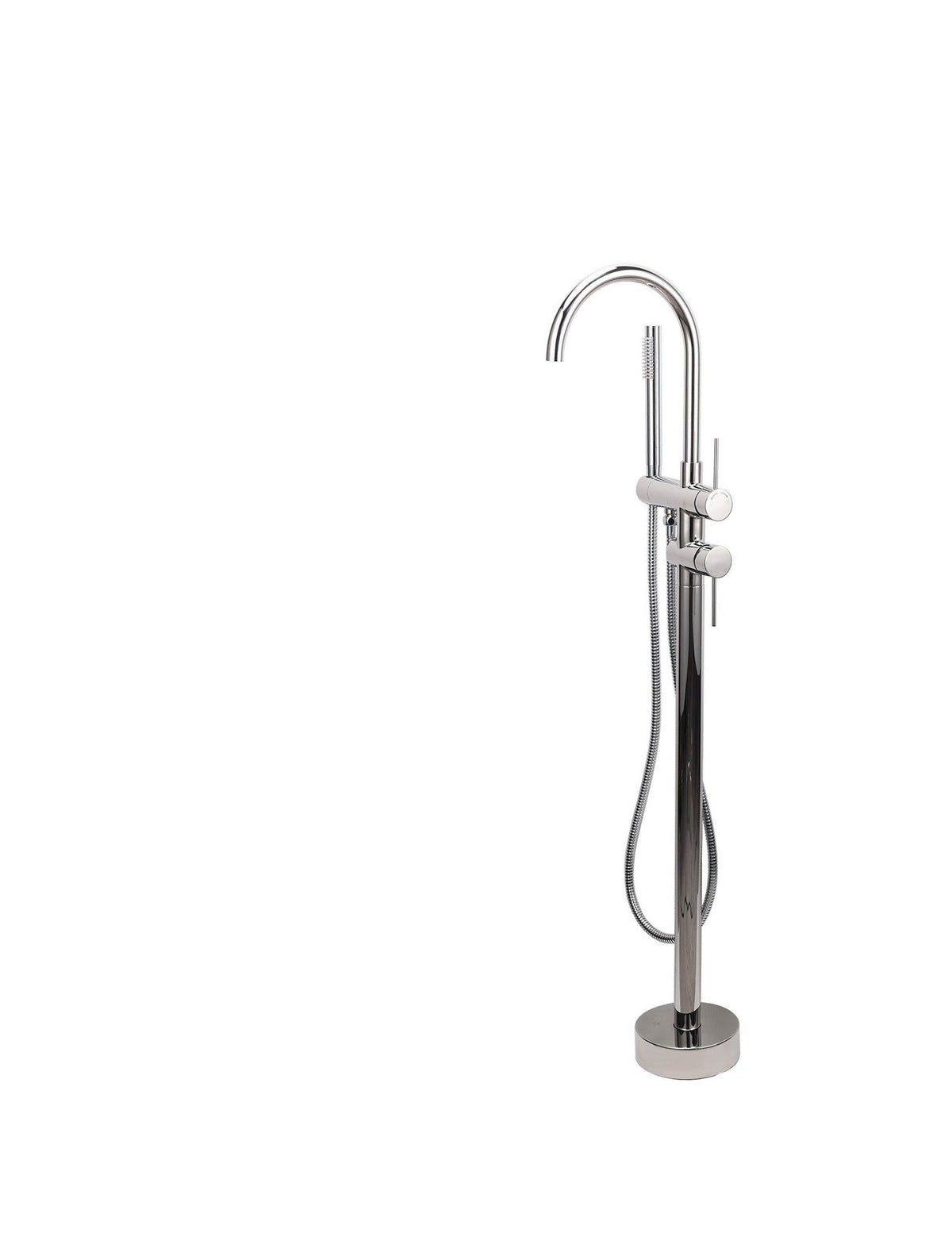 Round Freestanding Bath Outlet Spout with Handheld Shower - Available in 5 Colours