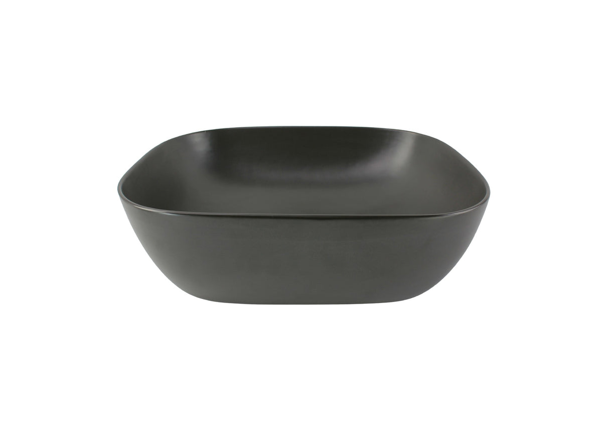 505*405*145 FEATHER EDGE BLACK MATTE RECTANGLE CURVE BASIN
