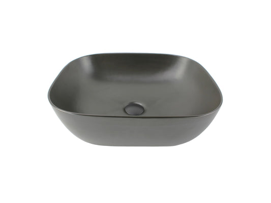 505*405*145 FEATHER EDGE BLACK MATTE RECTANGLE CURVE BASIN