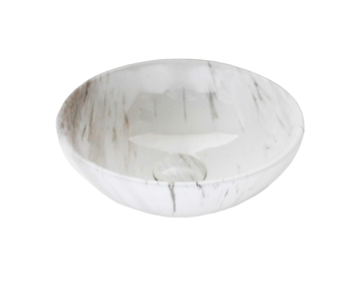 280*280*130 ROUND COMPACT CARRARA GLOSS BASIN