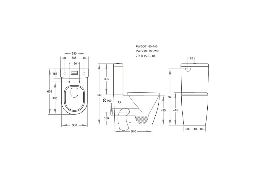Nova Tornado Rimless Toilet Suite