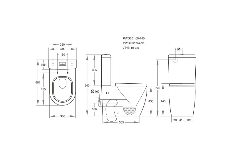Tornado Rimless Dune Toilet