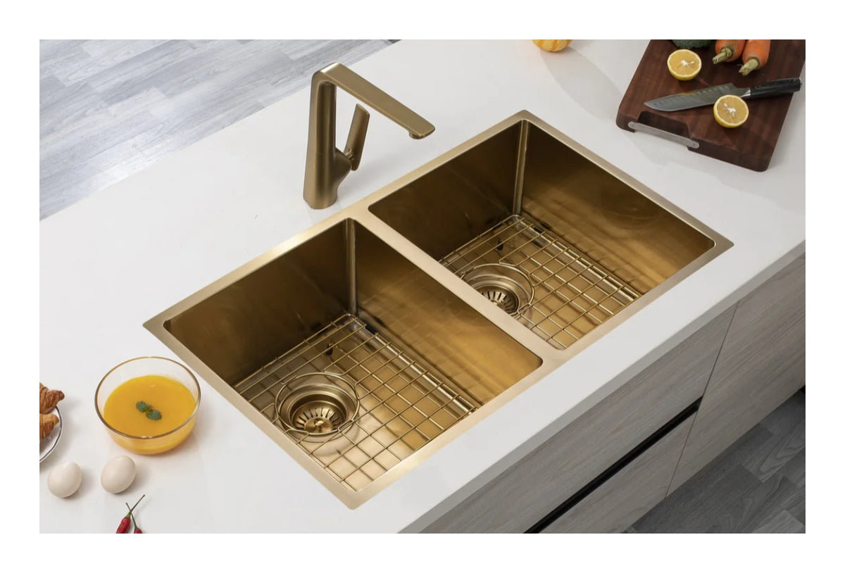 820 x 450mm SS Double Bowl Sink - Available in 4 Colours