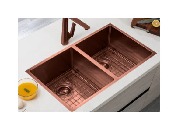 820 x 450mm SS Double Bowl Sink - Available in 4 Colours