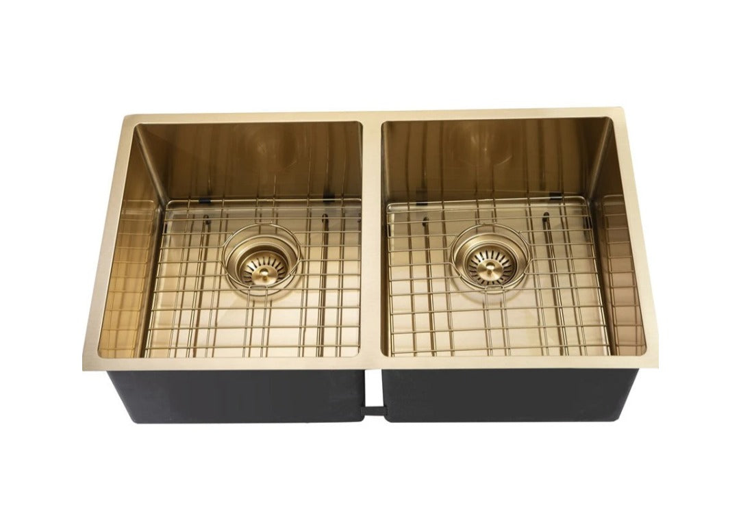 820 x 450mm SS Double Bowl Sink - Available in 4 Colours