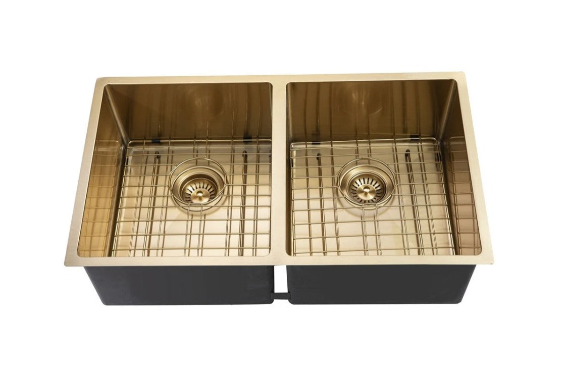 820 x 450mm SS Double Bowl Sink - Available in 4 Colours