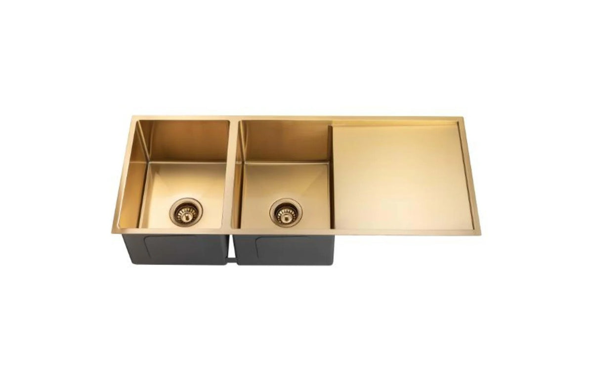 1160 DOUBLE BOWL DRAINER SS SINK - Available in 4 Colours