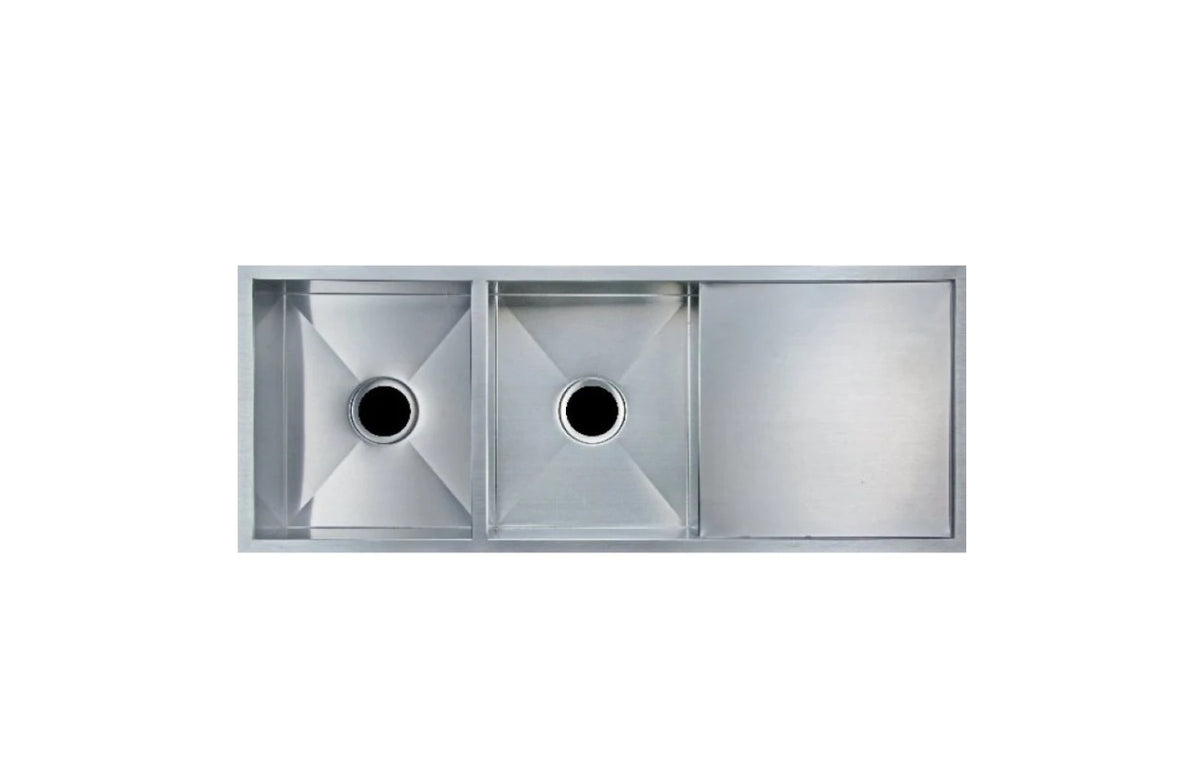 1160 DOUBLE BOWL DRAINER SS SINK - Available in 4 Colours