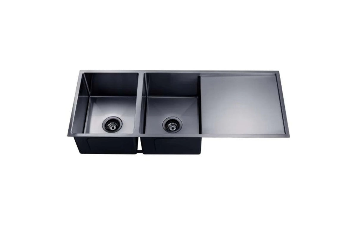 1160 DOUBLE BOWL DRAINER SS SINK - Available in 4 Colours