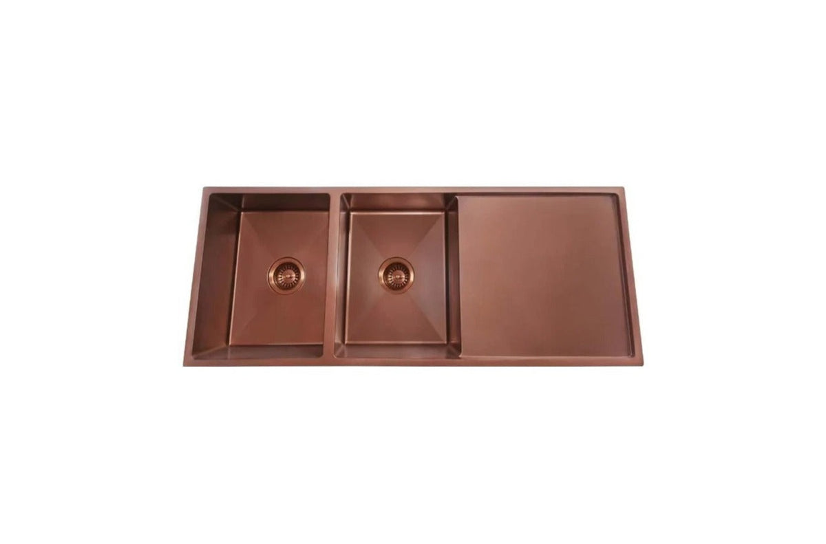 1160 DOUBLE BOWL DRAINER SS SINK - Available in 4 Colours
