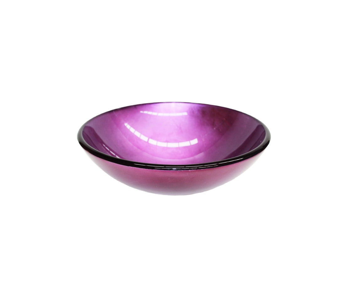 MILAN 420*140 Purple Round Tempered Glass Countertop Vanity Basin