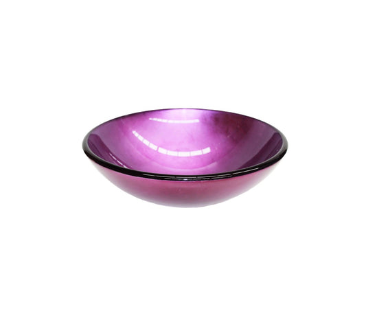 MILAN 420*140 Purple Round Tempered Glass Countertop Vanity Basin