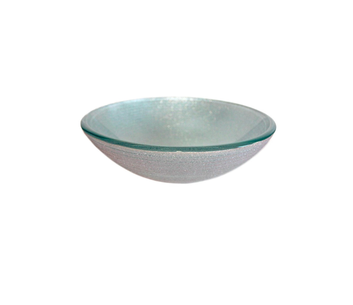 SIREN 420*140 Silver Bling Round Tempered Glass Countertop Vanity Basin