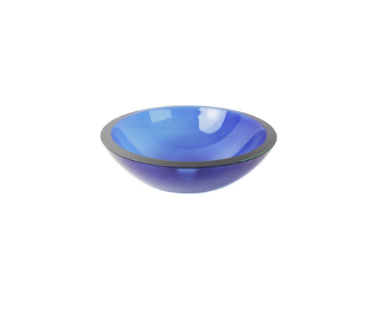 DREAM BLUE (COMPACT) 310*130*19 thick Blue Semi-Translucent Tempered Glass Countertop Vanity Basin