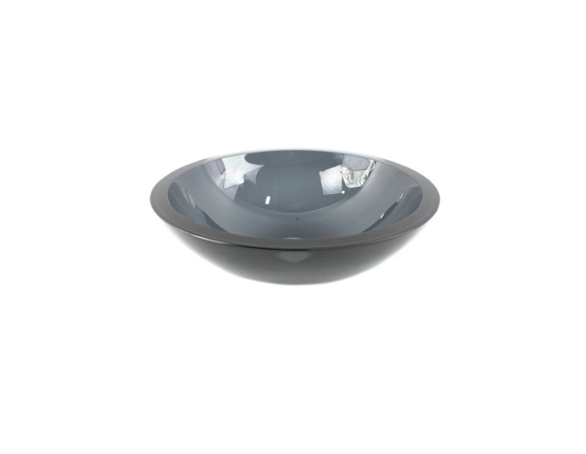 MIDNIGHT SHADE 420*135*19 Black Round Thick Edge Semi-Translucent Tempered Glass Countertop Vanity Basin