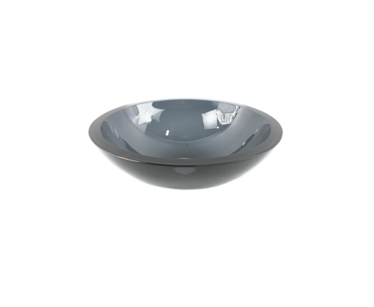 MIDNIGHT SHADE (COMPACT) 310*130*19 Black Semi-Translucent Thick Edge Tempered Glass Countertop Vanity Basin