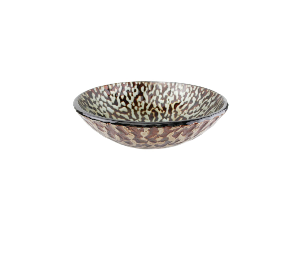 TORNADO 420*140 Black * Silvery Gold Round Tempered Glass Countertop Basin