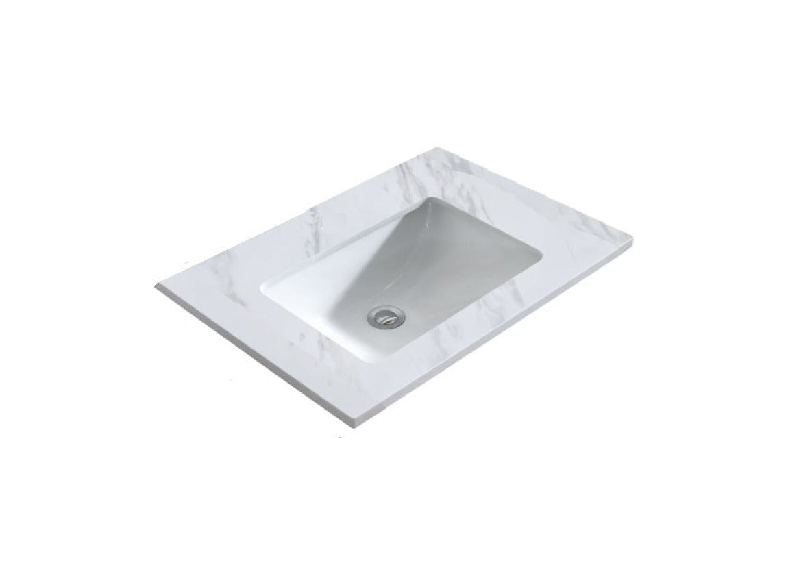 600 x 460 x 18mm Reconstituted Stone Top with Undermount Basin