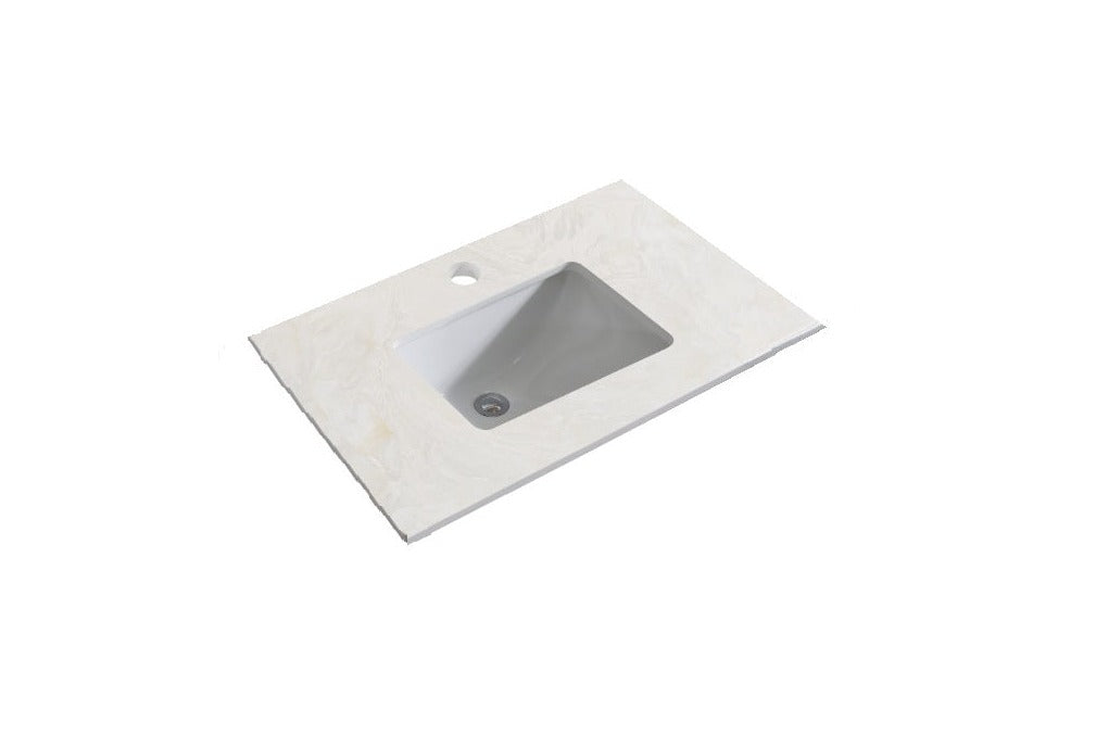 750 x 460 x 18mm Reconstituted Stone Top with Undermount Basin