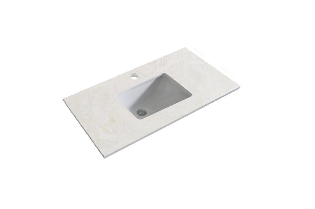 900 x 460 x 18mm Reconstituted Stone Top with Undermount Basin