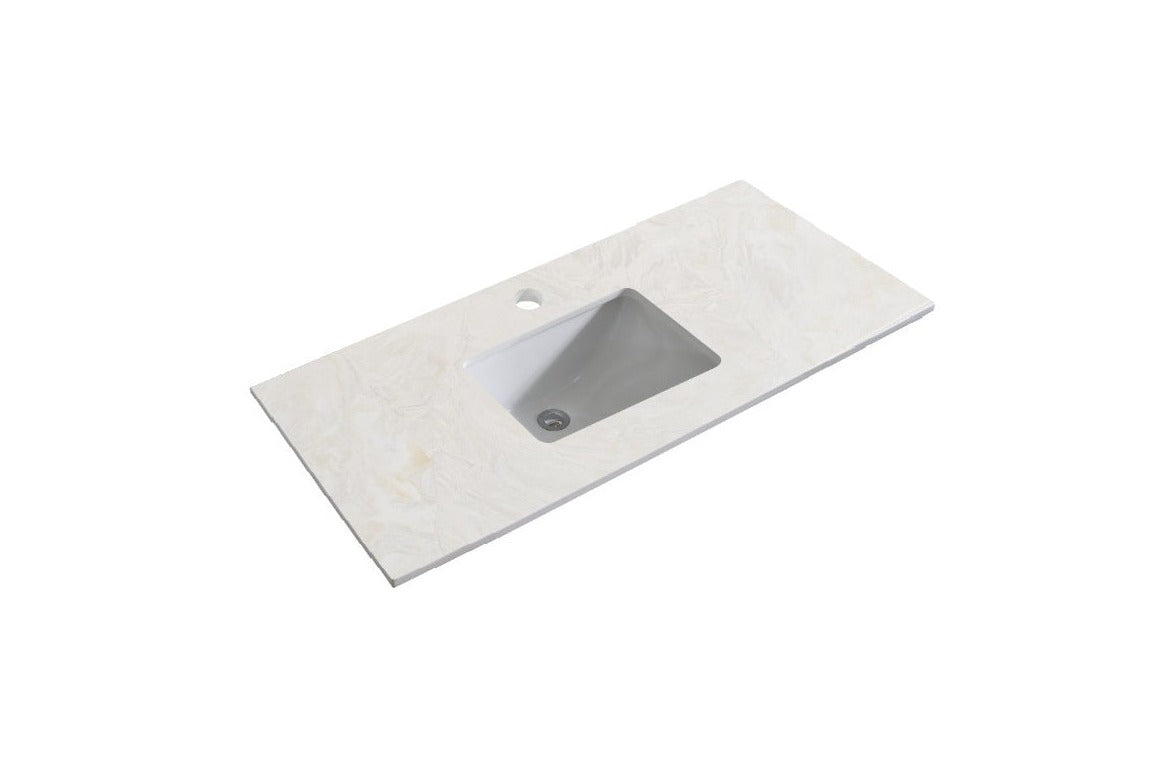 1200 x 460 x 18mm Reconstituted Stone Top with Undermount Single Basin