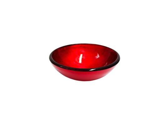 FURNACE (S) 320*120 Red Round Tempered Glass Countertop Vanity Basin