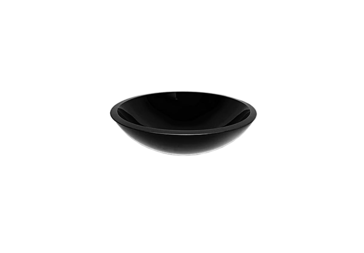 NERO VOID 420*135*19 Black Thick Flat Edge Double Layered Tempered Glass Countertop Vanity Basin