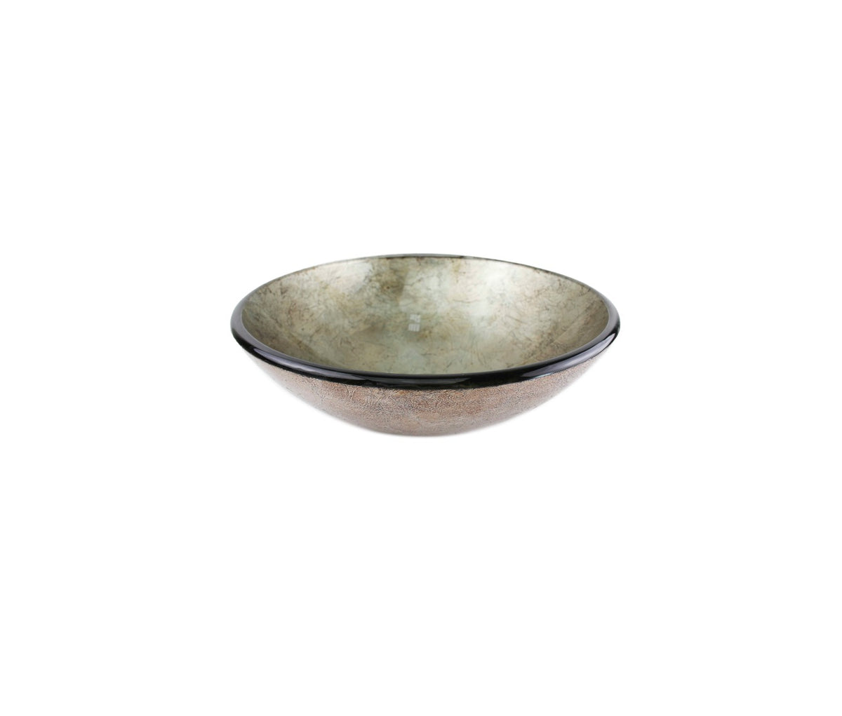 SPICE 420*140 Champagne Silver Multi Speckled Round Tempered Glass Countertop Vanity Basin