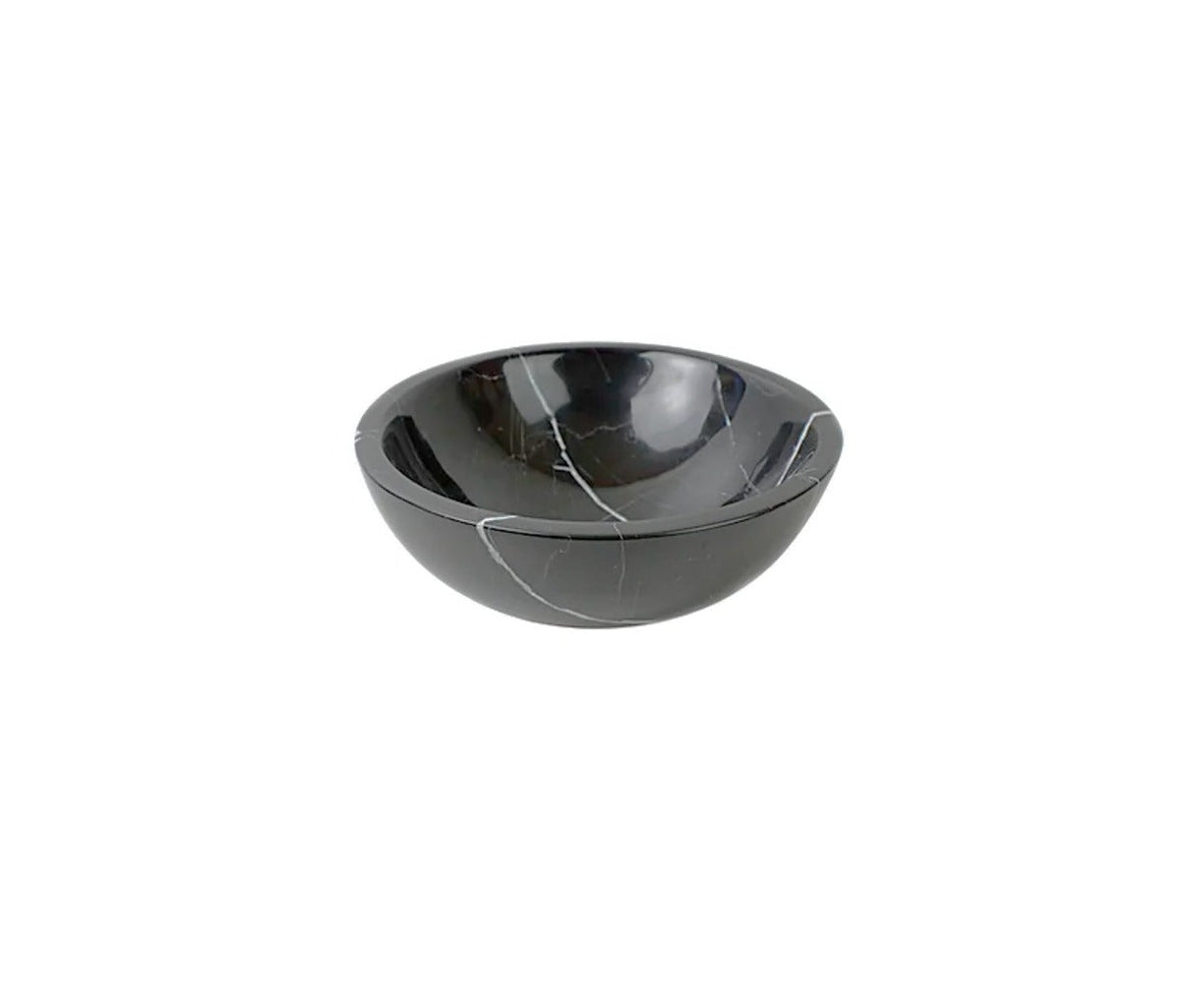 NERO (COMPACT) 320*120 Black & White Vein Round Marble Countertop Vanity Basin