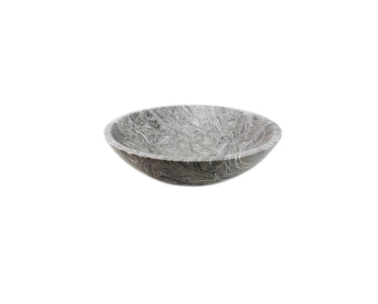 WHELK (MATTE FINISH) 420*140 Whelk Fossil Grey Swirl Round Marble Countertop Vanity Basin