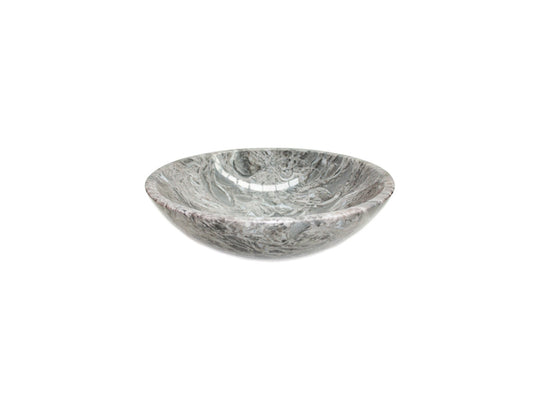 WHELK (POLISH FINISH) 420*140 Whelk Fossil Grey Swirl Round Marble Countertop Vanity Basin