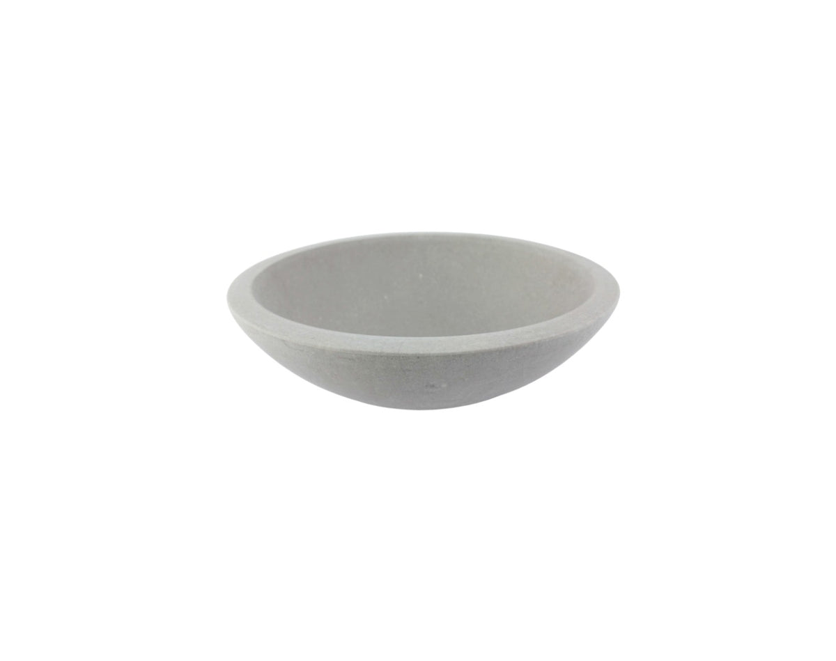 CEMENT MARBLE (MATTE) 420*140 Grey Thick Edge Round Marble Countertop Vanity Basin