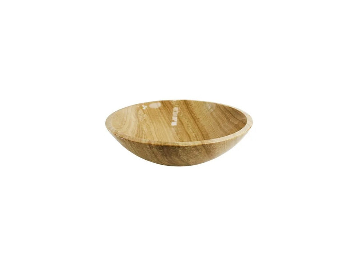 TUSCAN High Polish 420*140 Golden Cavity Stone Marble Round Countertop Vanity Basin