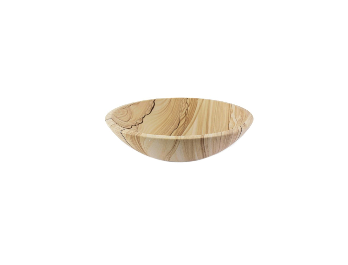 SANDSTORM Matte 420*140 Wood Vein Sandy Brown Round Marble Countertop Vanity Basin