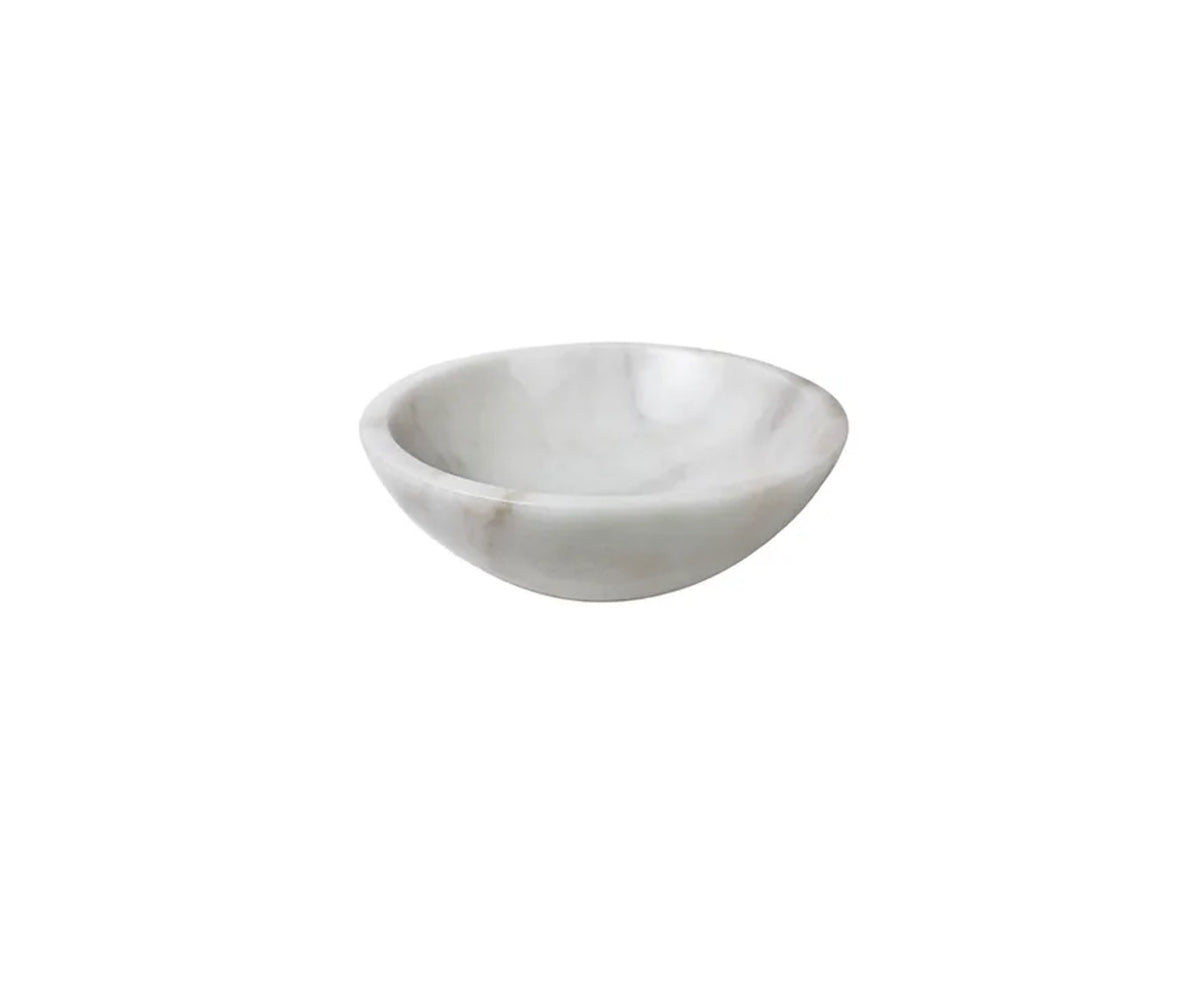 WHITE VEIN (COMPACT) 320*120 White & Grey Vein Marble Round Countertop Vanity Basin