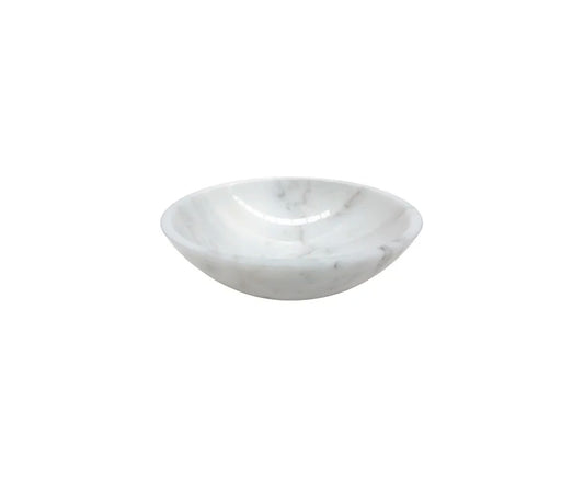 WHITE VEIN (COMPACT) 365*120 White & Grey Vein Marble Round Countertop Vanity Basin
