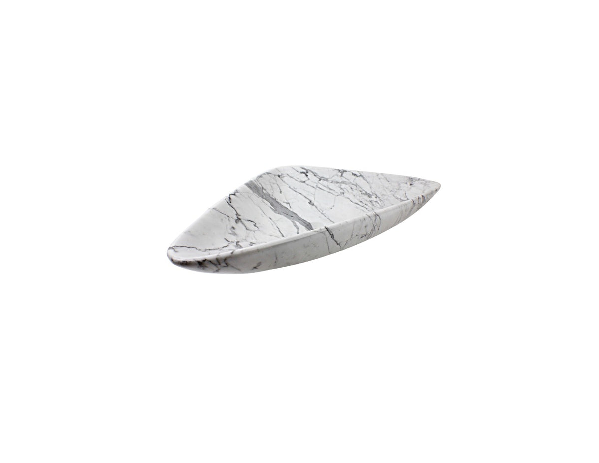 CARRARA TRIAGE 655*385*120 White & Grey Vein Triangle Marble Countertop Vanity Basin