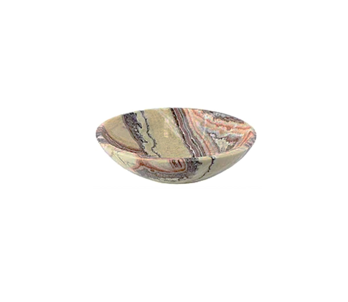 TRIBAL 420*140 Various Earth Tones Round Marble Countertop Vanity Basin