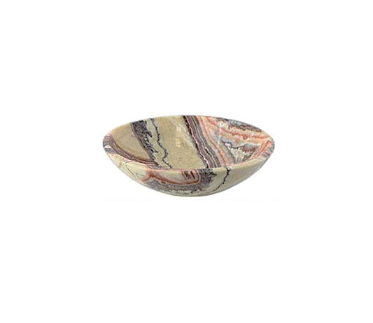 TRIBAL 420*140 Various Earth Tones Round Marble Countertop Vanity Basin