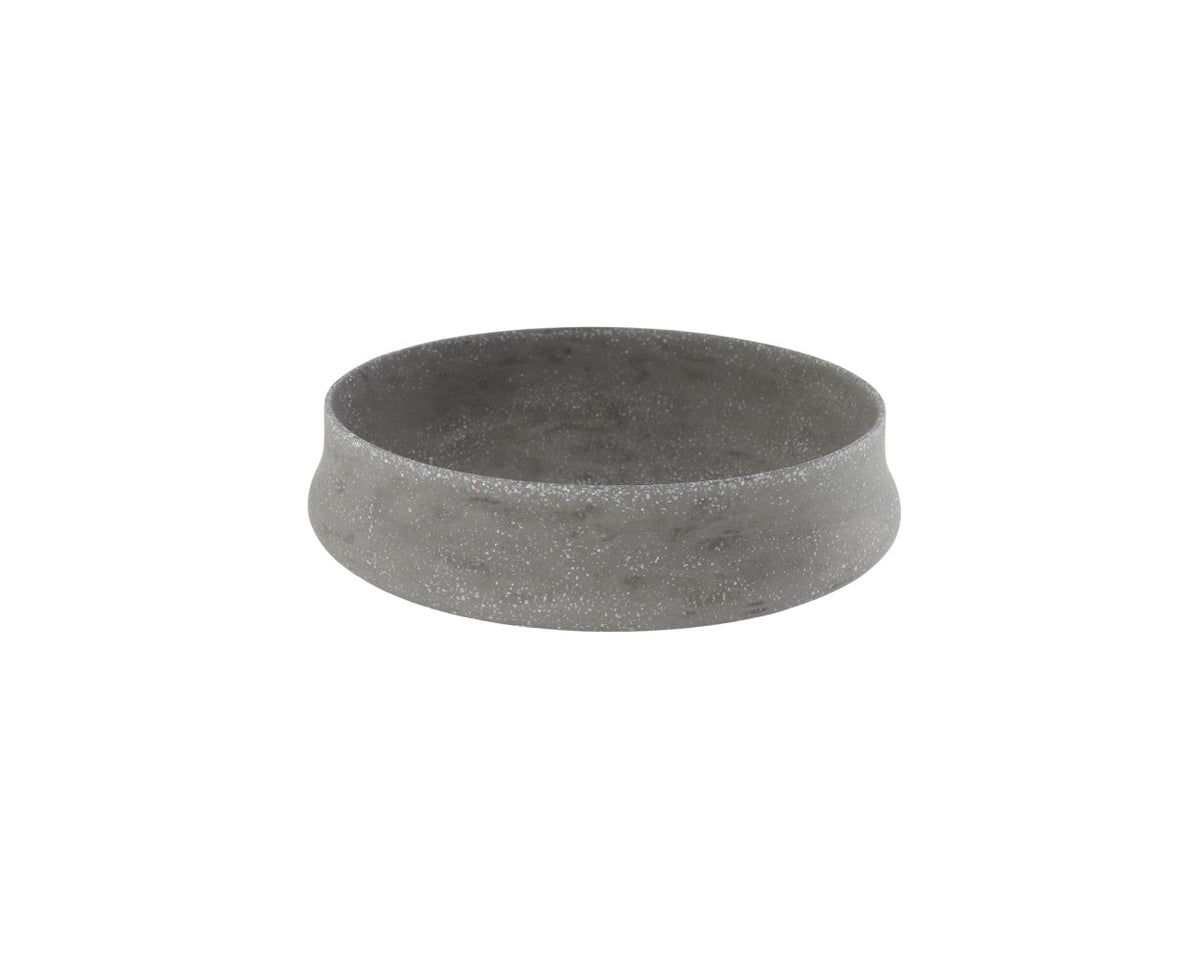 510x365x135 Kheub Terrazzo Oval Matte Stone Grey Countertop Vanity Basin