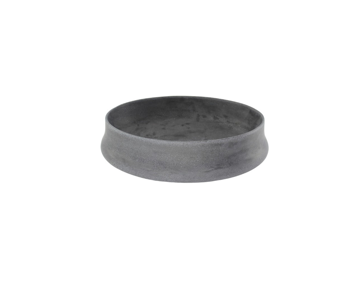510x365x135 Kheub Terrazzo Oval Basin Smooth Dark Grey Countertop Vanity Basin