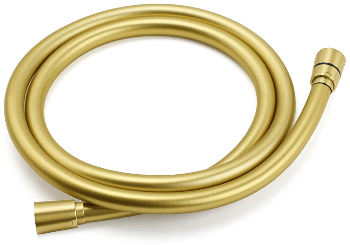 Round Half Shower Rail 200mm head - Available in 5 Colours with Rubber Hose
