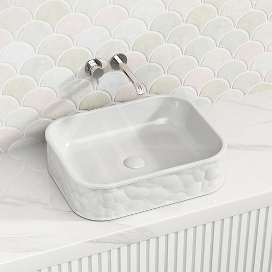 Kheub Square Curved Rectangular Black Matte Basin